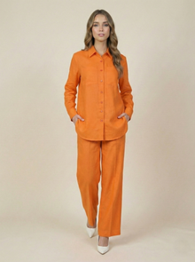 Irish Linen Co-ord Set Orange