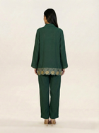 CEY Embroidered Co-ord Set Bottle Green