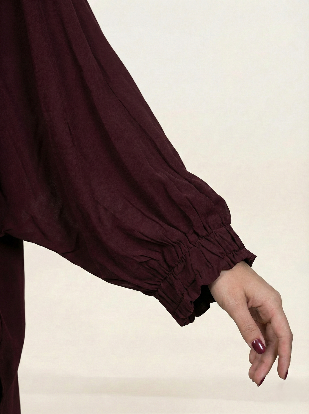 Maroon Georgette Free Size Kurti