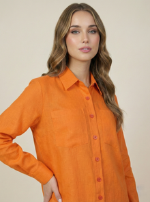 Irish Linen Co-ord Set Orange