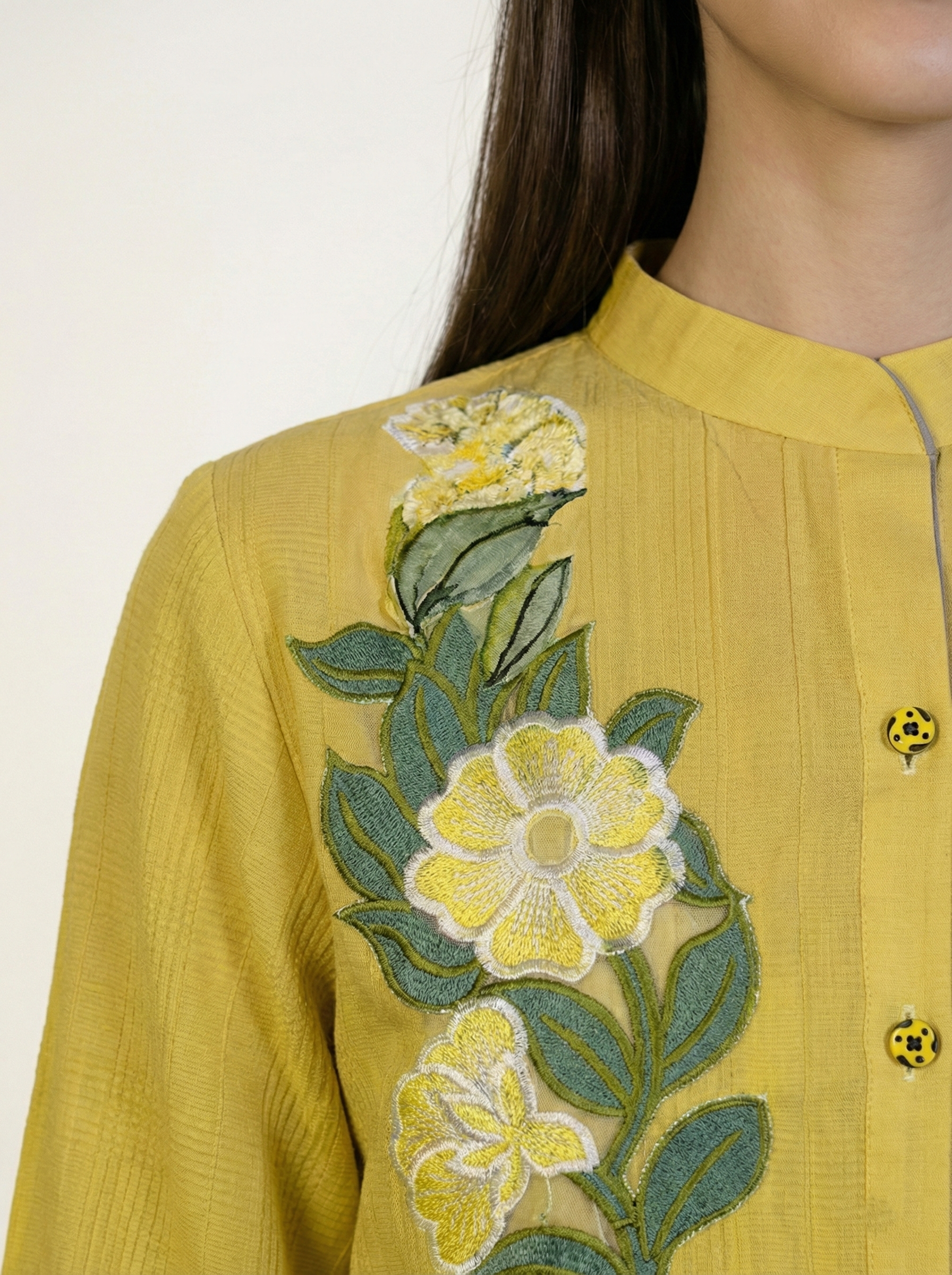 CEY Embroidered Co-ord Set Yellow