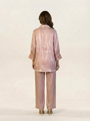 Silk Co-ord Set Tea Pink