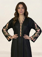 Embroidered Black Silk Suit (2-Piece)