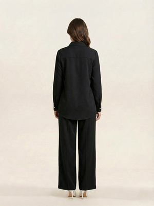 Cotton Co-ord Set Black