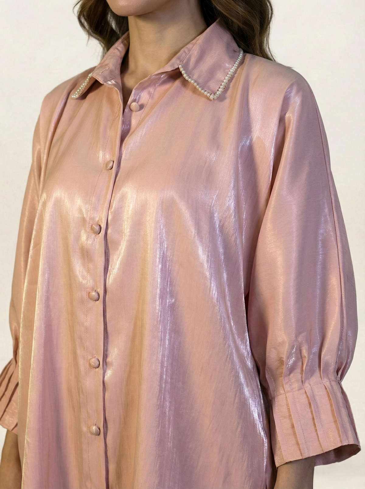 Silk Co-ord Set Tea Pink