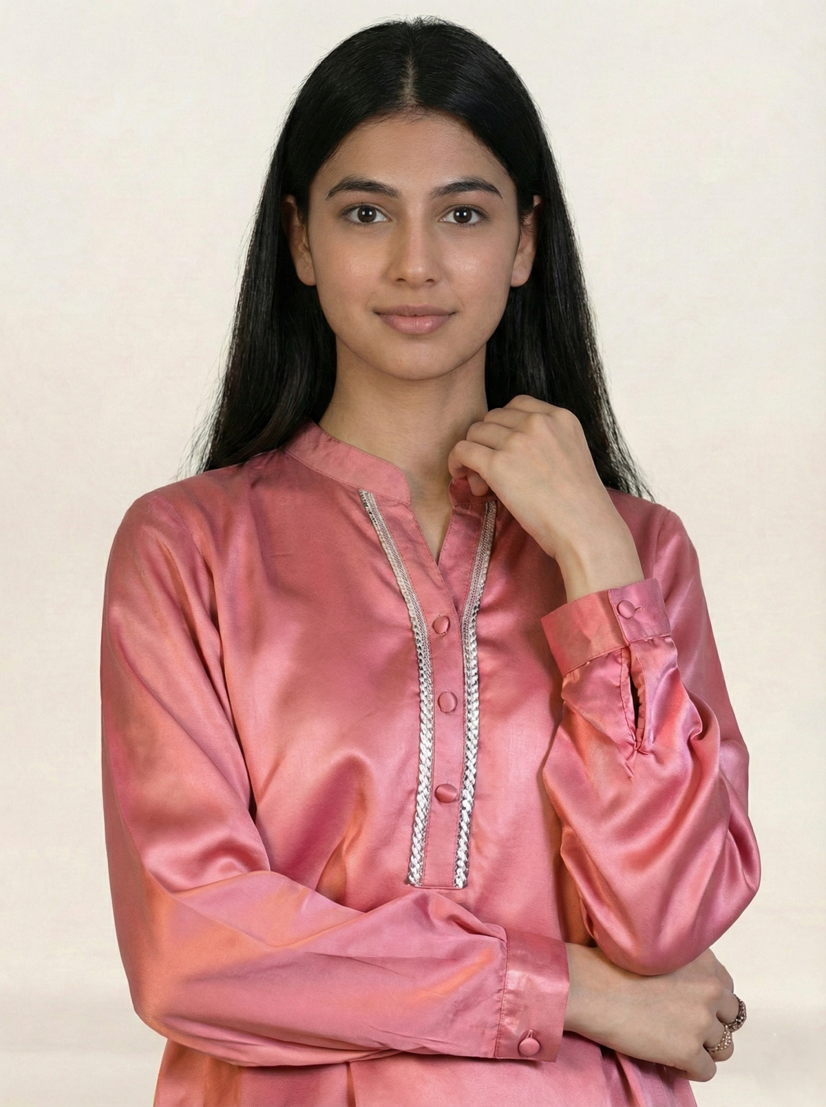 Silk Co-ord Set Pink