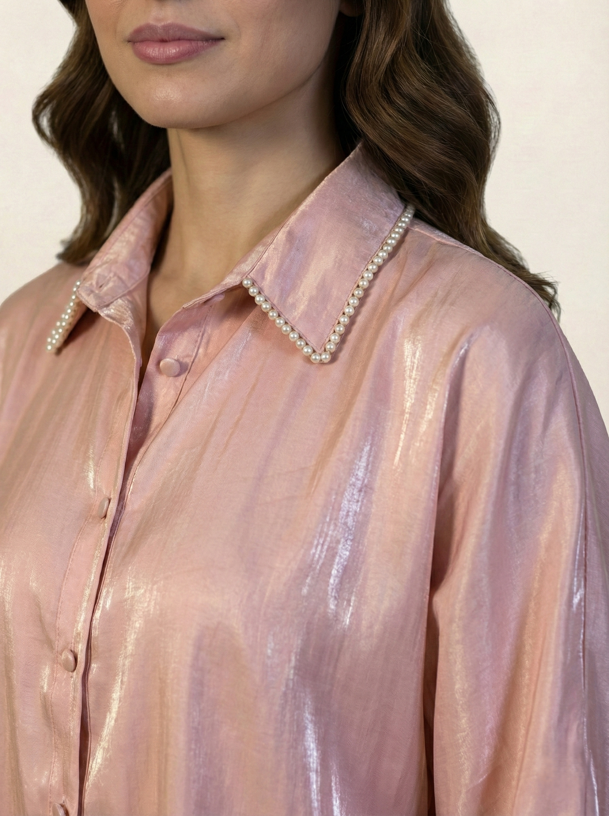 Silk Co-ord Set Tea Pink