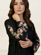 Embroidered Black Silk Suit (2-Piece)