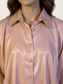 Silk Co-ord Set Tea Pink