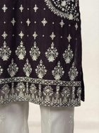 Embroidered Khaadi-Net Kurta Dupatta Purple