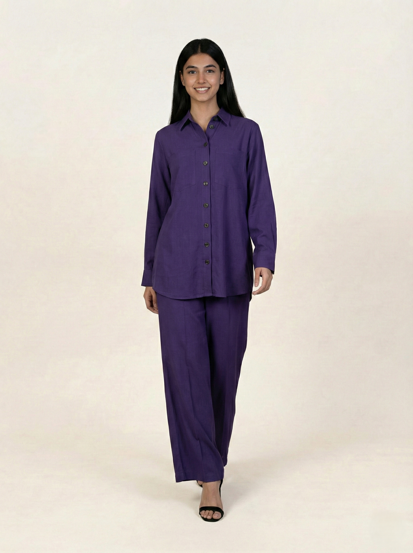 Irish Linen Co-ord set Purple