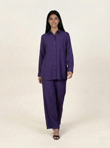 Irish Linen Co-ord set Purple