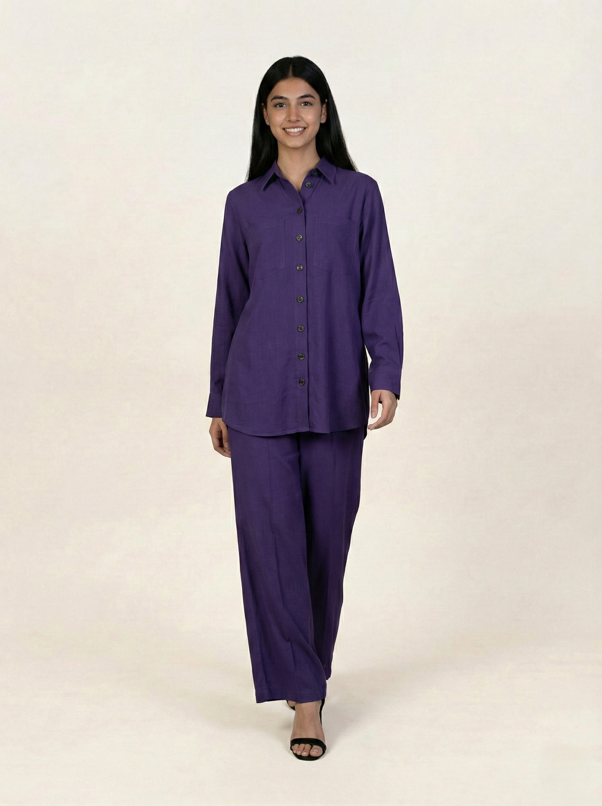 Irish Linen Co-ord set Purple