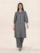 Solid Irish Linen 2 Piece Suit Grey