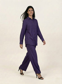 Irish Linen Co-ord set Purple