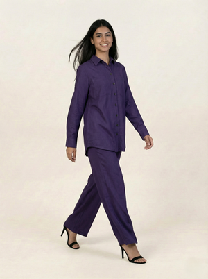 Irish Linen Co-ord set Purple