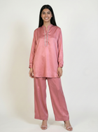 Silk Co-ord Set Pink