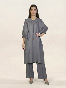 Solid Irish Linen 2 Piece Suit Grey