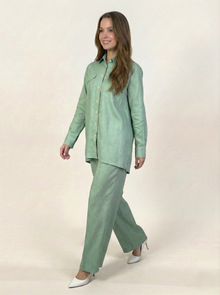 Irish Linen Co-ord Set Mint Green