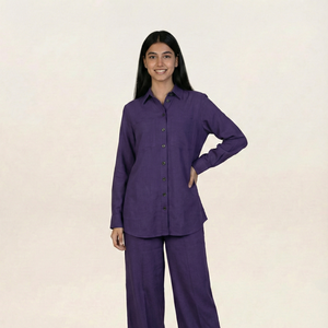 Irish Linen Co-ord set Purple