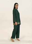 CEY Embroidered Co-ord Set Bottle Green