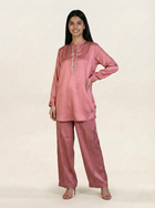 Silk Co-ord Set Pink