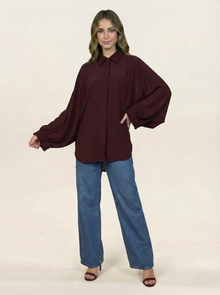 Maroon Georgette Free Size Kurti