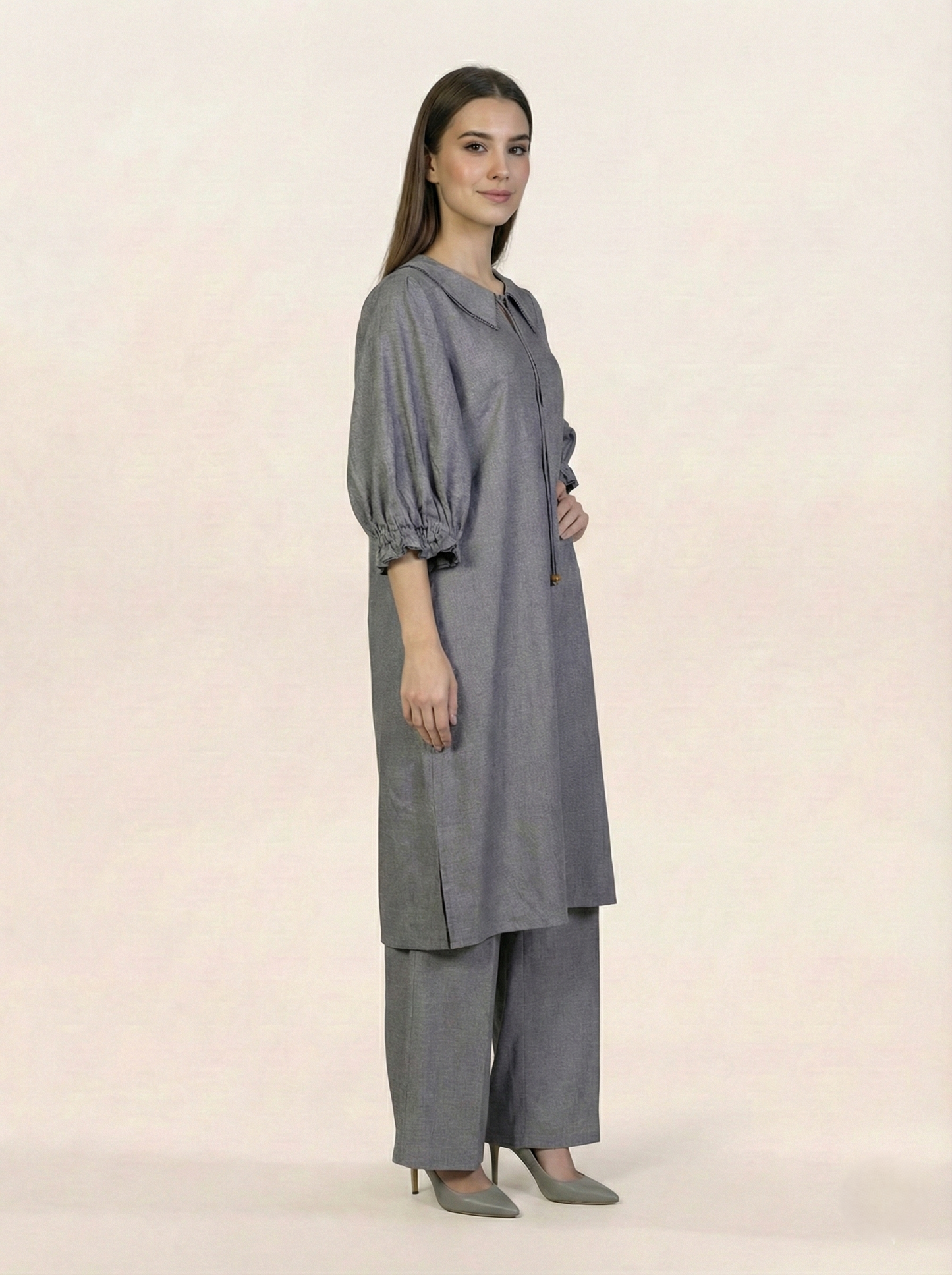 Solid Irish Linen 2 Piece Suit Grey
