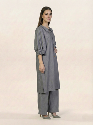 Solid Irish Linen 2 Piece Suit Grey