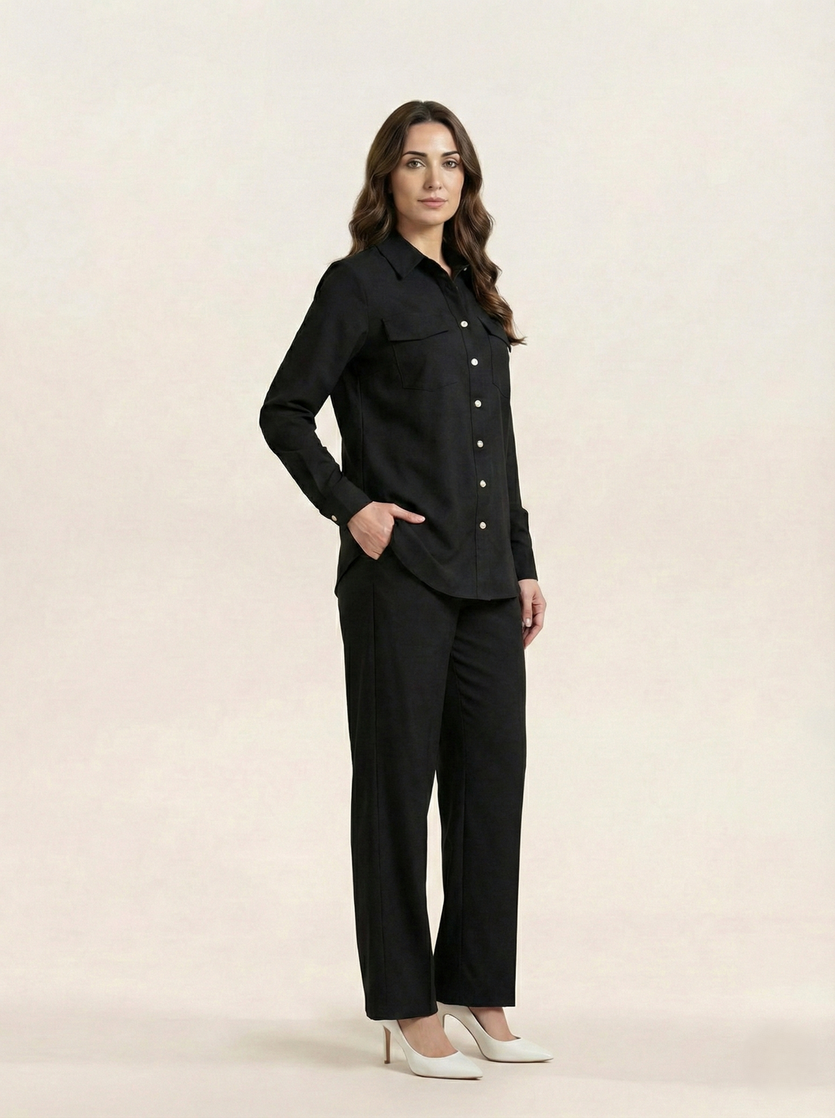 Cotton Co-ord Set Black