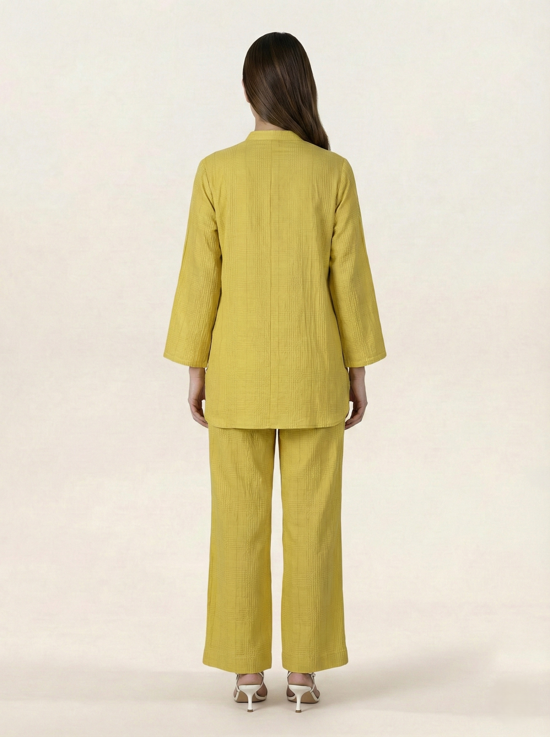 CEY Embroidered Co-ord Set Yellow