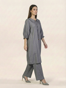 Solid Irish Linen 2 Piece Suit Grey
