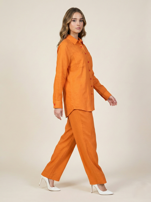 Irish Linen Co-ord Set Orange