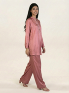Silk Co-ord Set Pink