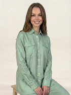 Irish Linen Co-ord Set Mint Green