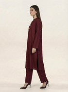 Solid Linen 2 piece Suit Maroon