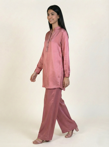Silk Co-ord Set Pink