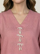 Solid Self Silk 2 Piece Suit Tea Pink