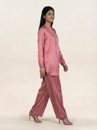Silk Co-ord Set Pink