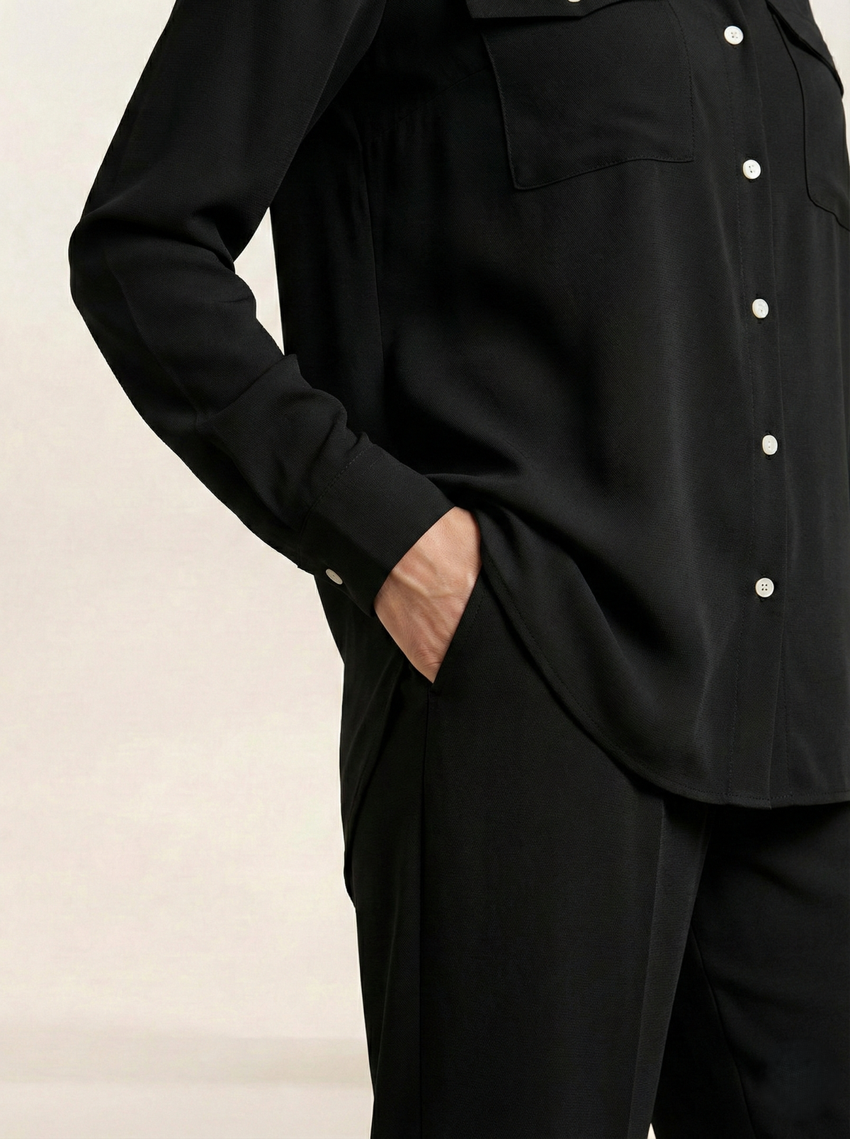 Cotton Co-ord Set Black