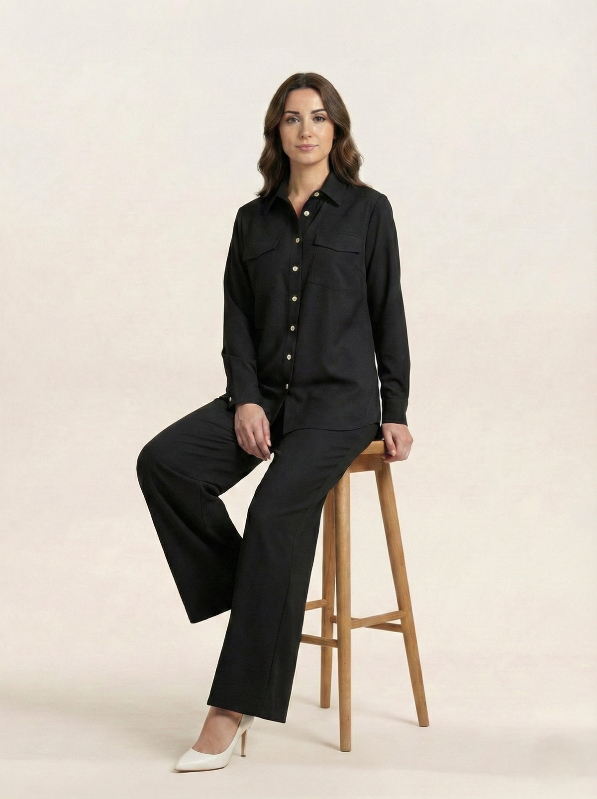 Cotton Co-ord Set Black