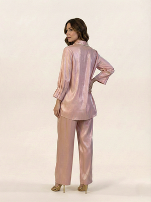 Silk Co-ord Set Tea Pink